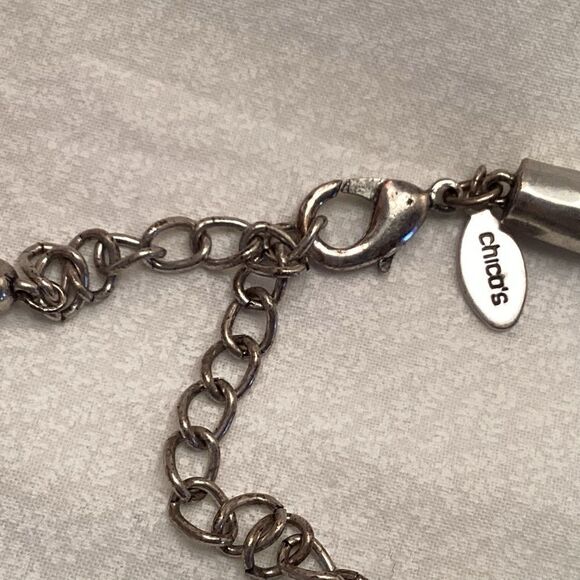 Black Faux Leather 3 Strand Necklace with Faux Pearl Enhancer - Picture 7 of 8